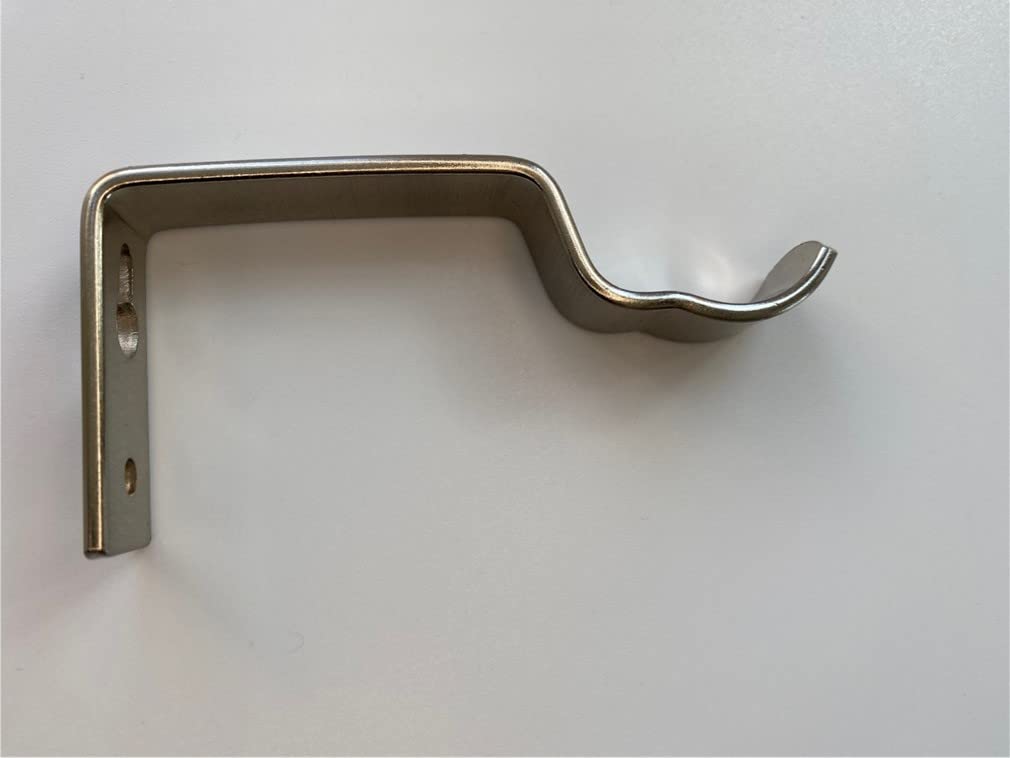 ABC Decor 28mm Bay pole Passing Bracket 28mm, Universal Passing Rest bracket (Satin Steel)