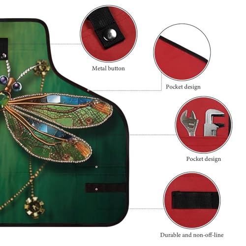 Delantal de trabajo Jewel Dragonfly con bolsillos ajustables miniatura 3