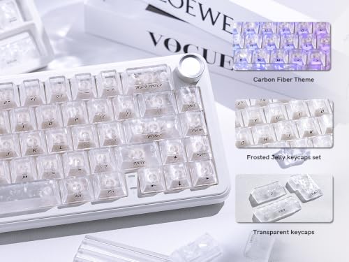 Image of dagaladoo White Clear keycaps,Translucent keycaps,Shine Throug Key caps