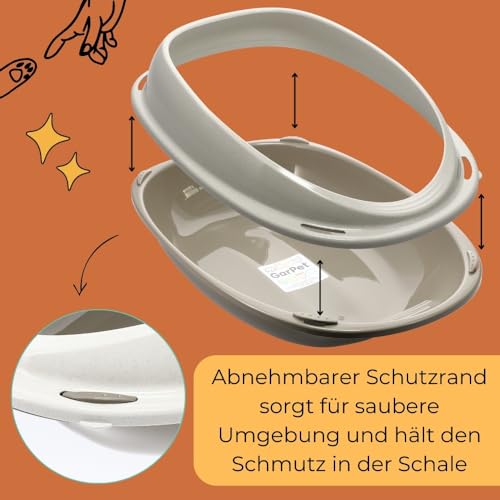 Katzentoilette GarPet ohne Deckel 57x40x19 cm mit Schutzrand