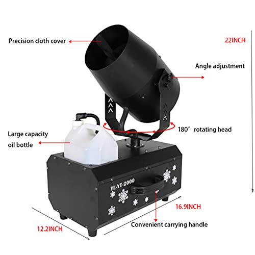 Máquina comercial de nieve de 2000 W para exteriores, fabricante de copos de nieve con control remoto para Navidad, bodas, fiestas infantiles miniatura 4