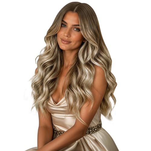 Image of Full Shine Full Shine Seamless Injected Tape in Hair Extensions Human Hair, 6 /60 /6 Rooted Ash Beige Blonde, 18 Inch, 50G, 20 Pcs, Coastal Granddaughter, Healthy Shine, Modern Feminine
