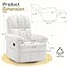 Korser Recliner Chair, Swivel Rocker Recliner Chair for Adults, Small Recliners for Small Spaces, Upholstered Manual Recliner with Side Pockets, Nursery Rocking Chair for Living Room, Chenille, Beige