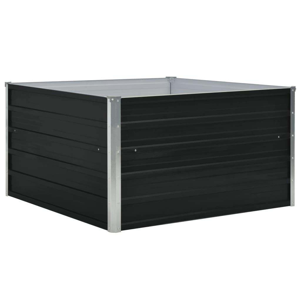 Gartenregal Kräuterbeet Pflanztisch Balkonschrank Hochbeet 100×100×45 cm Verzinkter Stahl Anthrazit Ideale Lösung für platzsparendes Gärtnern und gesunde Pflanzen