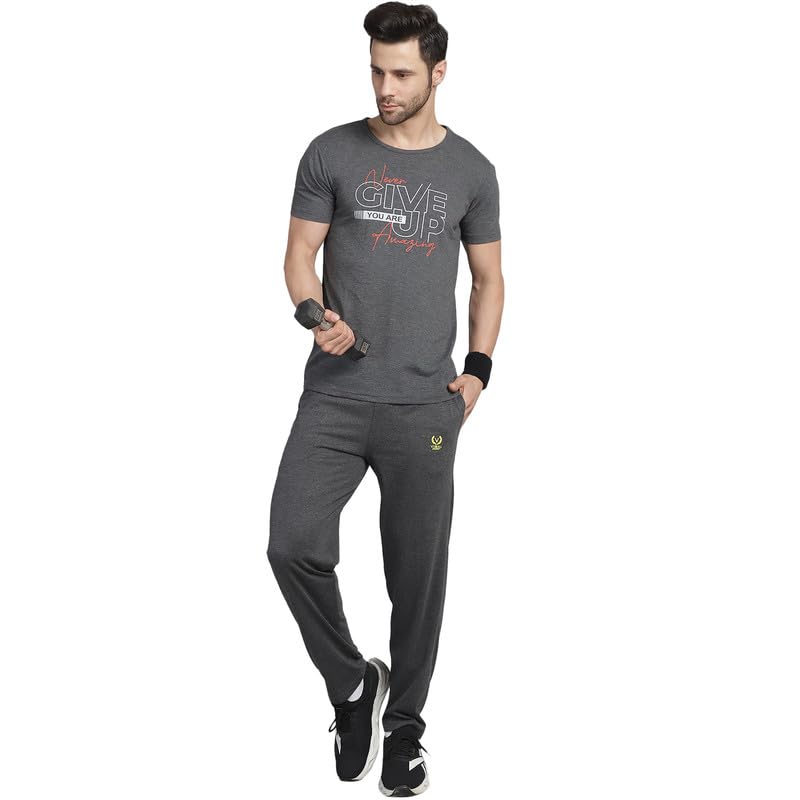 Image of VIMAL JONNEY White Cotton Printed CO-ORD Set Tracksuit for Men-T PRT 23 WHT D10 WHT. 02-P
