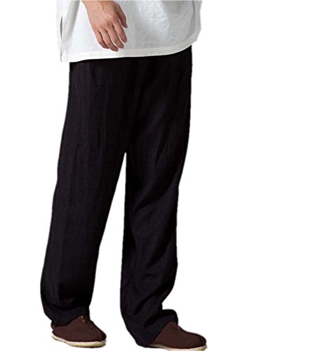 ZanYing Casual Men Buddhist Meditation Zen Cotton Linen Leisure Pants