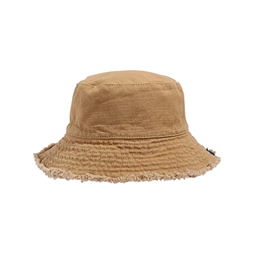 CLAPE Chapeau de Seau avec Protection Solaire Chapeau de Soleil à Large Bord Extérieur Chapeau de Seau 100% Coton Bob pour Pêche,Chasse,Randonnée Khaki HJY1