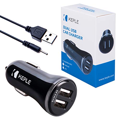 Deux Ports Dans le Chargeur de Voiture + Câble USB de Petit PinRapide 2 Ports Chargeur Allume Cigare + Small Pin Câble Compatible avec Nokia 6111, 6120, 6121, 6125, 6131, 6136 Charge 2x 2.4A 12V