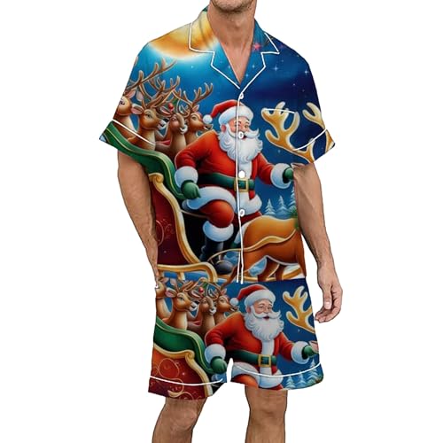 Pyjama satin homme léger contre la chaleur nocturne d'été