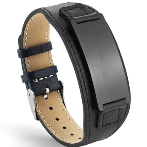 Image of THE MEN THING DARKMATTER STRAP BLACK - Genuine Braided Leather Bracelet Set for Men & Boys (8 inch)