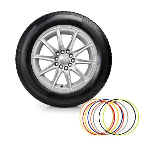 Protection de roue en alliage d'aluminium avec ruban adhésif circulaire de 300 cm