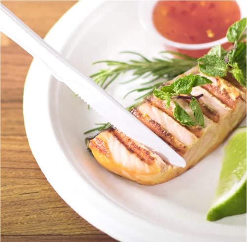 Miniatura 3 de Juego de utensilios envueltos individualmente de peso medio, ideal para picnic, barbacoa, suministros de fiesta, restaurante, viaje y campamento