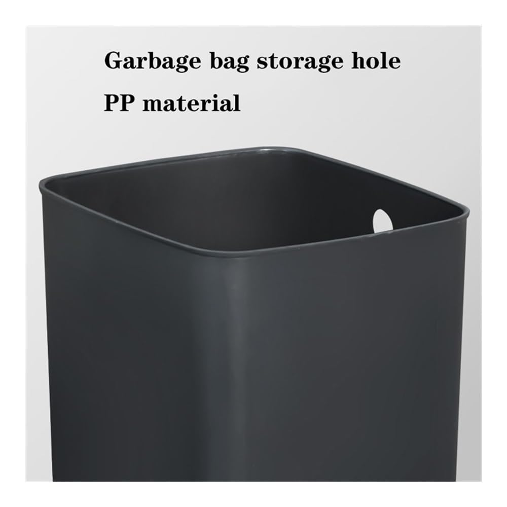 Waste Paper Basket otwarty metalowy kosz na śmieci z wyjmowanym koszem na śmieci, kwadratowy kosz na śmieci o pojemności 3,1 l, do użytku komercyjnego w salonie, biurze lub hotelu (kolor szampański