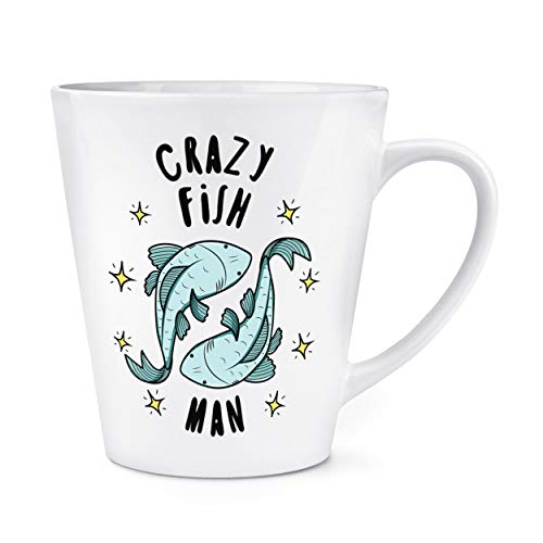 Crazy Fish Man Stars 12oz Latte Mug Cup