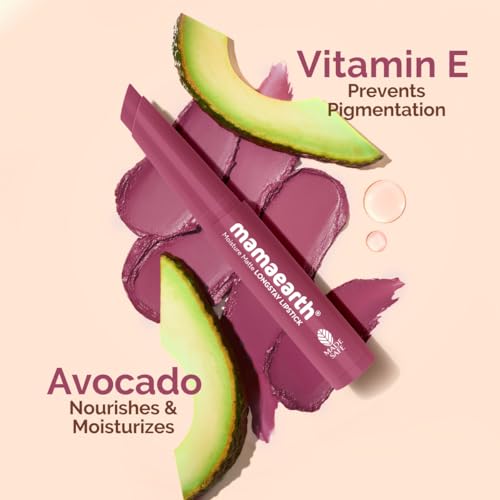 Image of Mamaearth Moisture Matte Longstay Mini Lipstick with Avocado Oil & Vitamin E for 12 Hour Long Stay-08 Pink Tulip - 0.7 g