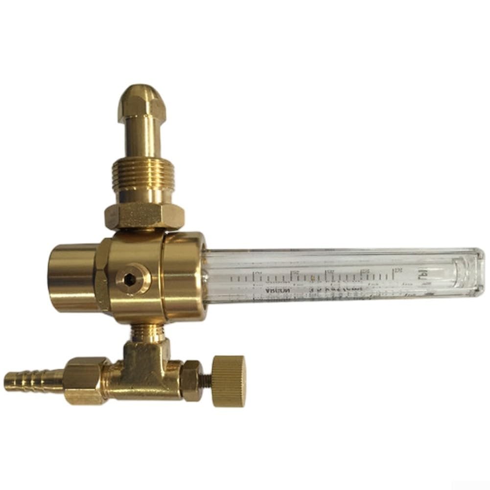 Regolatore interamente in rame 0-4000 PSI misuratore di portata del gas con ingresso CGA-580 per saldatrice TIG e MIG riduttore di pressione in ottone (esterno G5/8)