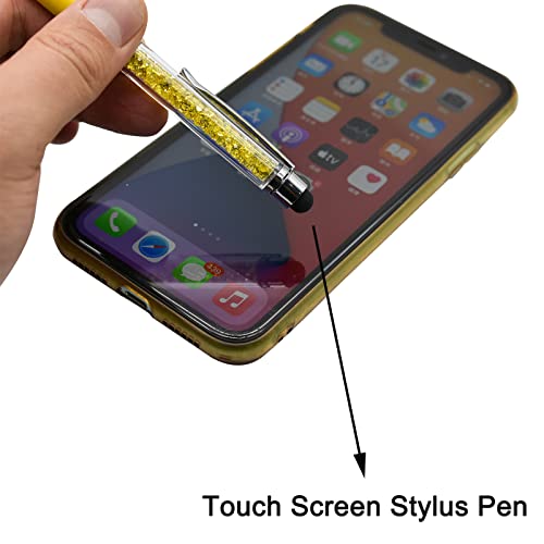 Maydahui 12Pcs Crystal Diamond Capacitive Ballpoint Pens Universal Touch Screen Stylus Pen Retractable 2 In 1 Pens Black Ink For School Studens Cell Phone Ipad #TOP3