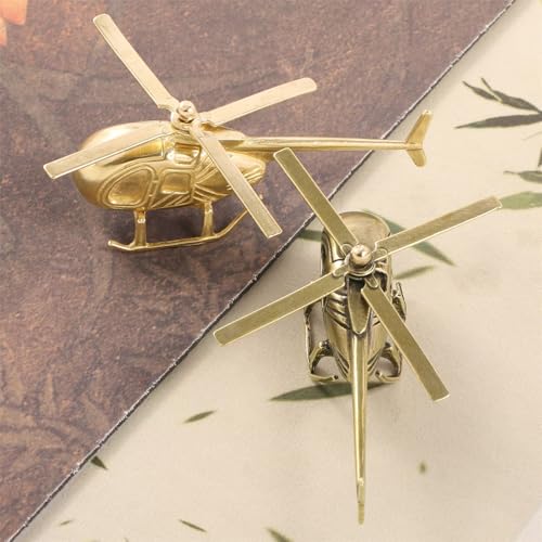 Helicóptero retro de latón antiguo XAGMODSHN para decorar despachos con estilo 7