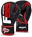 Starpro F55 Fusion Guantes de Boxeo | Cuero Cronos sintético de Primera Calidad |Negro y Rojo| para Entrenamiento Profesional y Sparring en Muay Thai Kickboxing Fitness boxercise |Hombres y Mujeres|