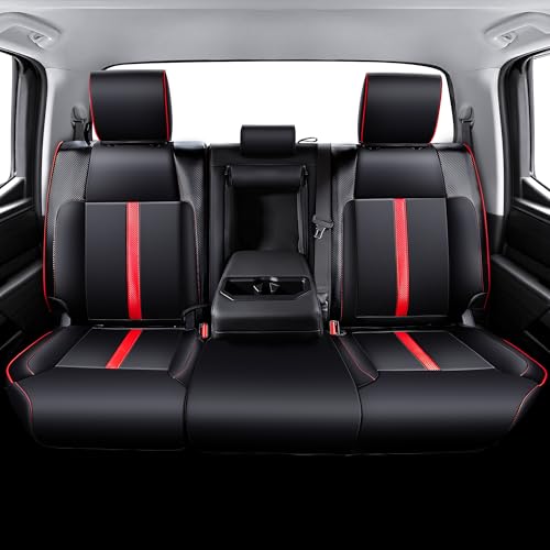 Image of Carlimeki Leather Seat Covers Custom Fit for Tundra 2022-2027 CrewMax