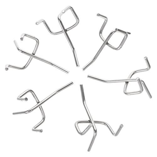 DECOMELODY 50Pcs Heavy Duty Iron Pegboard Hooks for Home Garage Organization Peg Board Hooks for Standard Spaced for Tool Storage and Wall Display