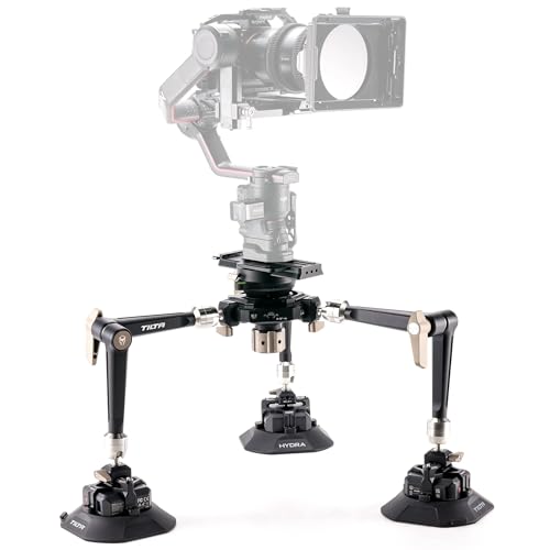 Tilta Hydra Articulating Car Mounting System with Suction Cups | Supports 75mm & 100mm Tripod Heads | Heavy Duty | Mount via Manfrotto & Arca | Stable & Secure (Electronic Suction Cups)