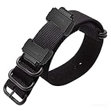 YOOSIDE NATO Nylon Buckle Watch Band for Casio G-SHOCK GW-DW5600(Black)