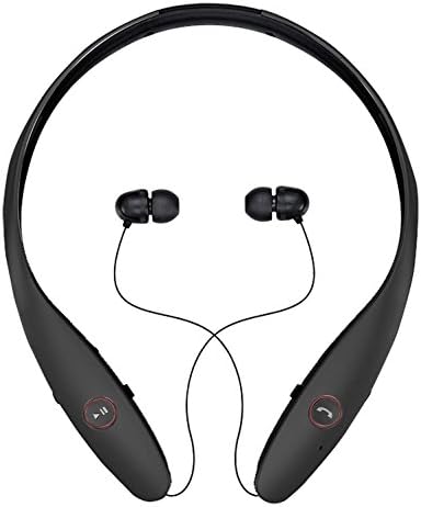 Bluetooth Headphones Retractable Earbuds Neckband Wireless Headset Sport Sweatproof Earphones with Mic, Noise Cancelling,