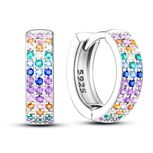 Earrings for Women, 925 Sterling Silver Hoop Earring Jewelry for Women, Colored Cute Fashion Graduation Birthday Gifts for Teen Girls
