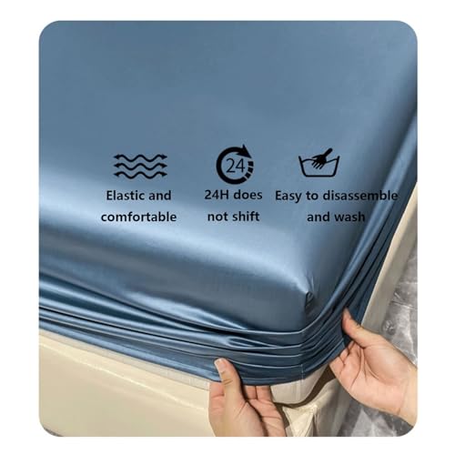 Drap housse en satin de coton doux Bonnet 45cm de qualité supérieure