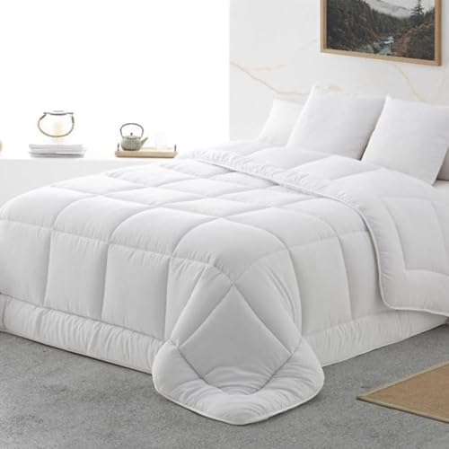 DONATELLA Relleno NÓRDICO. Edredón Hipoalergénico de Fibra Hueca 400 gr, Color Blanco - Lavable en Lavadora (Todas Las Medidas Disponibles). Cama 135 cm CUTI-400