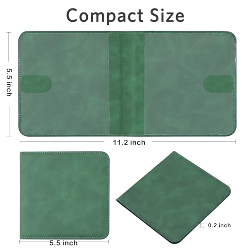Image of CoBak Car Registration and Insurance Holder - Vehicle Glove Box Car Organizer, Auto Truck Comparment Accessories Case for Essential Document, Driver License, Cards (Emerald)