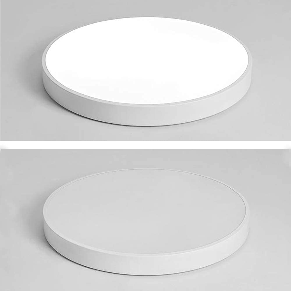 36W LED Deckenleuchte Runde Flach Deckenlampe, Warmweiß 3000K,Metall Leuchte für Wohnzimmer Schlafzimmer Küche Büro Flur Diele (Weiß, Ø400x40mm)