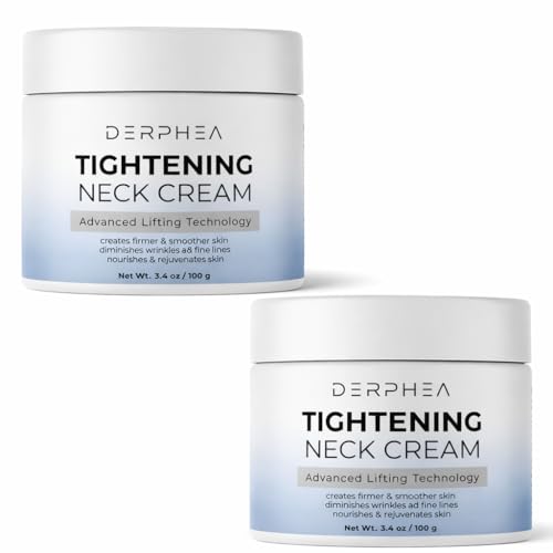 DERPHEA Neck Tightening Cream: Tighten and Lift Neck Cream For Tightening and Firming, Fine lines, Loose & Sagging On Face, Decollete & Other Skin Areas - 3.4 Oz