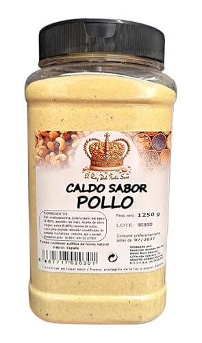 Caldo Sabor Pollo en Polvo 1,25 kg | Condimento para Sopas, Arroces, Guisos y Salsas | Potenciador de Sabor | Sin Gluten | Formato Ahorro Profesional