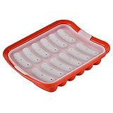 Mikrowellen- und ofenfest: Die Wurstbackform aus Silikon kann sowohl in der Mikrowelle als auch im Ofen verwendet werden. So können Sie Ihre heißen Hunde oder Würstchen nach Belieben zubereiten.