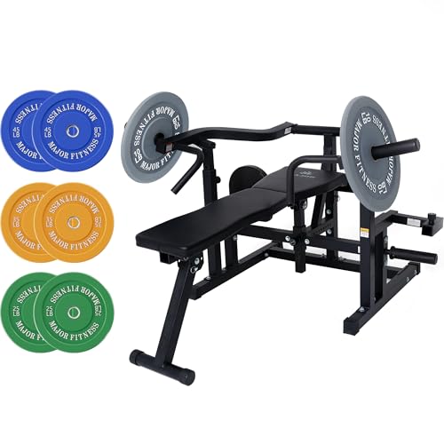Image of Major Fitness Drone P1 Bench Press Rack with Independent Arms - Adjustable Flat & Incline Bench Press for Chest & AB Workouts - Perfect Home Gym Equipment
