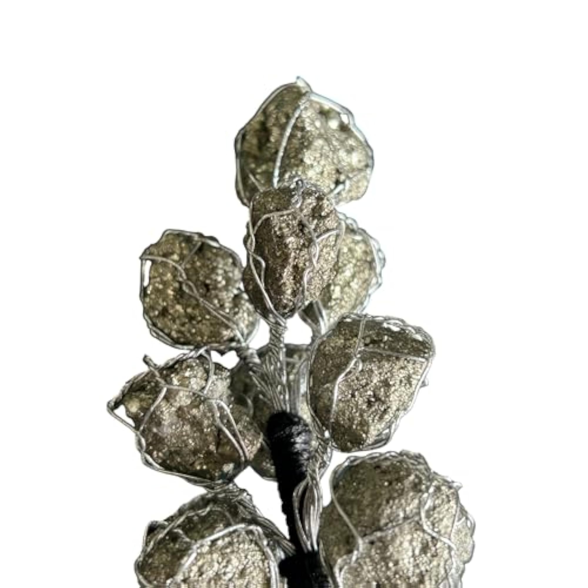 Natural Pyrite Raw Stone Hanging for Car Decor