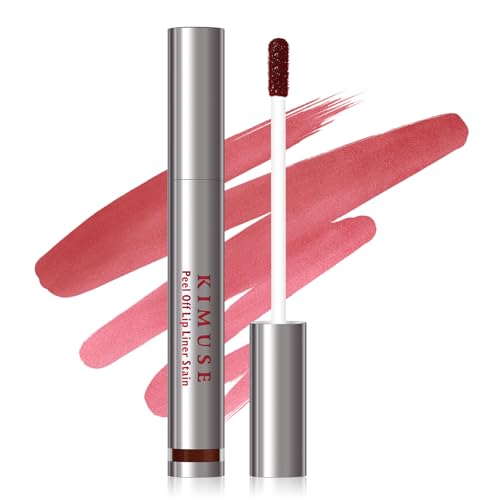 KIMUSE Peel Off Lip Liner Stain, Peel Off Lippenstift, Langanhaltender Abziehbarer Lippenfleck, Wasserfest, übertragungsbeständig, hochpigmentierte Farbe