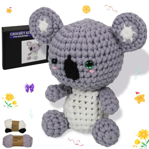 Kit de crochet Posurry animaux débutant avec fil coton et tutoriel vidéo détaillé