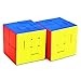 Yealvin Speed Cube Set, Magic Cube Bundle of Puppet Cube V1 and V2 Stickerles Bandaged Magic Speed Cube Puzzle Cube Brain Teasers 2Pack
