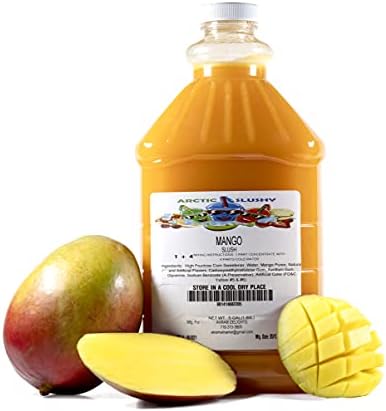 Arctic Slushy Frozen Slushie Syrup Mix - New York Flavored Syrups for Ice Drink Machines, Blenders - DIY, Commercial Blended & Icy Beverage Flavoring - Half-Gallon, Makes 40 Cups (Mango)