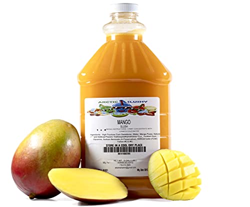 Arctic Slushy Frozen Slushie Syrup Mix - New York Flavored Syrups For Ice Drink Machines, Blenders - Diy, Commercial Blended & Icy Beverage Flavoring - Half-Gallon, Makes 40 Cups (Mango) #TOP18