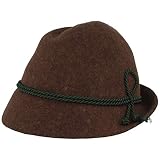 Breiter Allgäuer Trachtenhut Braun 52