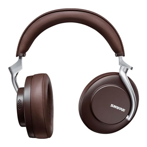 Image of Shure AONIC 50 Wireless Noise Cancelling Headphones, Premium Studio-Quality Sound, Bluetooth 5 Wireless Technology, Comfort Fit Over Ear, 20 Hours Battery Life, Fingertip Controls - Brown
