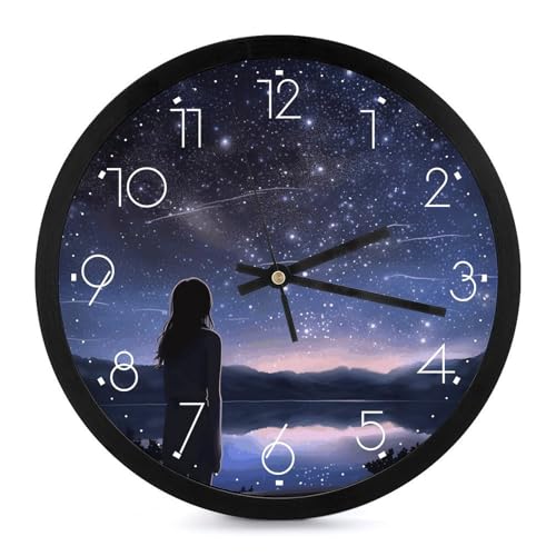 Horloge murale 25,4 cm à piles et silencieuse pour salon