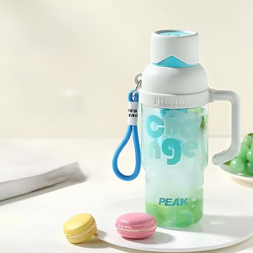 Image of THE VENTI SHOTAY Classic Unbreakable Water Bottle with Sipper BPA Free, Leak-Proof Water Bottle Ideal for Office, Sports, School, Gym (Handle - 900ML-White)