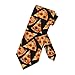 NiuKom Pizza Black Men'S Neckties Tie Fashion Tie Print Novelty Neck Ties For Every Outfit