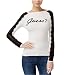 Guess Women's Long Sleeve Holly Lace Sleeve Logo Sweater