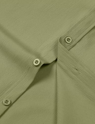 Image of JEMITOP Mens Stretch Wrinkle Free Texture Shirts